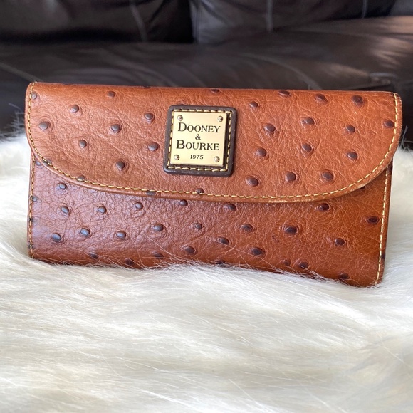 Dooney & Bourke Handbags - Dooney & Bourke Ostrich Embossed Wallet